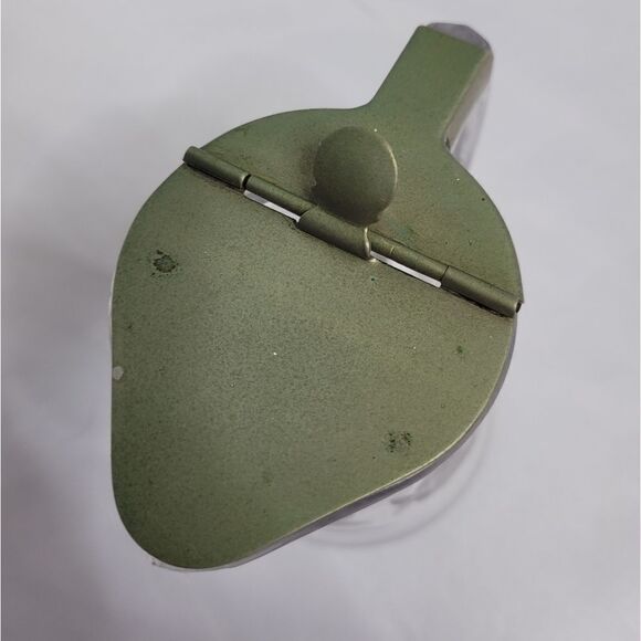 VINTAGE etched floral glass spring top syrup pitcher - Picture 3 of 11